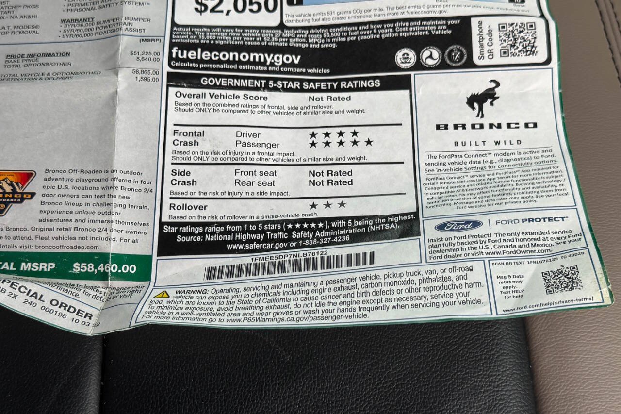 Used 2022 Ford Bronco Wildtrak AWD/4WD image 45