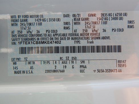 Used 2021 Ford F150 XL w/ Equipment Group 101A High RWD image 30
