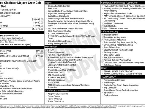 New 2026 Jeep Gladiator Mojave AWD/4WD image 30
