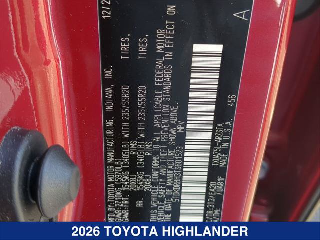 Used 2026 Toyota Highlander XSE AWD/4WD image 24