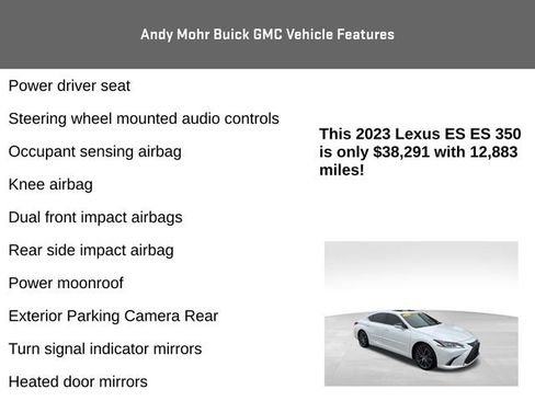 Used 2023 Lexus ES 350 w/ Premium Package image 8