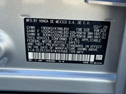 New 2026 Honda HR-V EX-L image 22