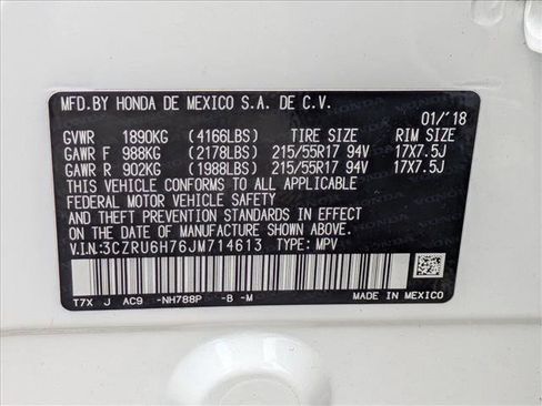 Certified 2018 Honda HR-V EX-L image 25