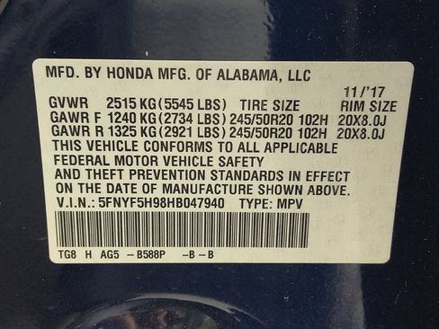 Used 2017 Honda Pilot Touring image 33