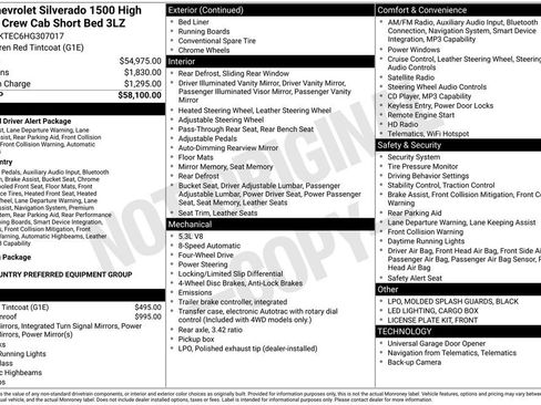 Used 2017 Chevrolet Silverado 1500 High Country AWD/4WD image 10