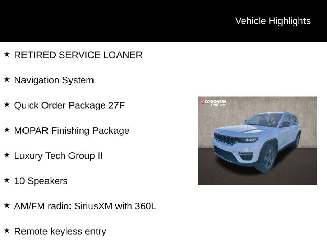 New 2024 Jeep Grand Cherokee Limited 4xe w/ Luxury Tech Group II AWD/4WD image 2