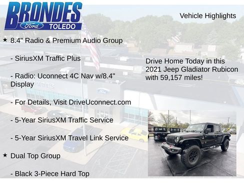 Used 2021 Jeep Gladiator Rubicon w/ Dual Top Group AWD/4WD image 21
