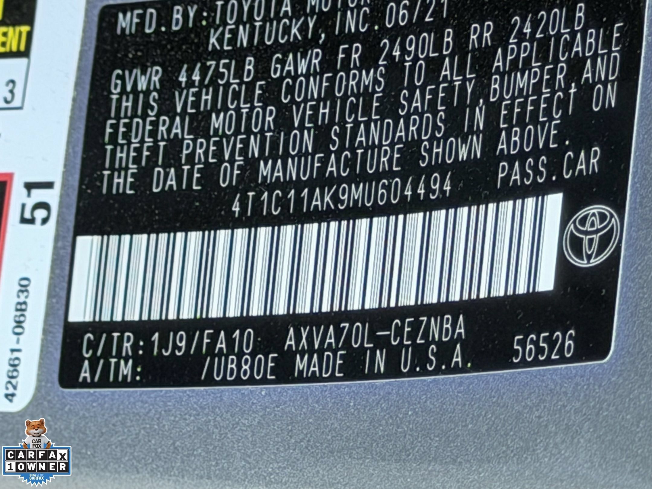 Used 2021 Toyota Camry LE FWD image 29