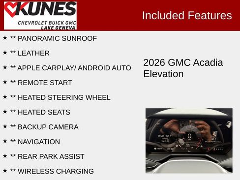 New 2026 GMC Acadia Elevation w/ Black Edition AWD/4WD image 3