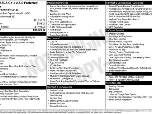 Used 2025 MAZDA CX-5 AWD 2.5 S w/ Preferred Package image 29