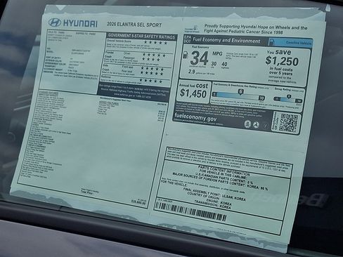 New 2026 Hyundai Elantra Sport FWD image 3