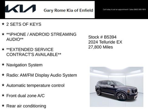 Certified 2024 Kia Telluride EX w/ EX Captain's Chair Package AWD/4WD image 15