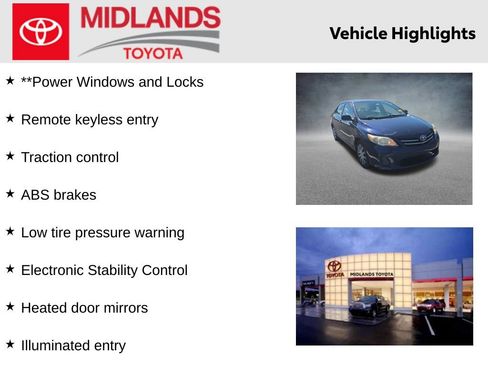 Used 2013 Toyota Corolla LE FWD image 2