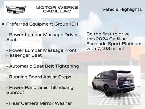 Certified 2024 Cadillac Escalade Sport Platinum w/ LPO, ONYX Package image 15