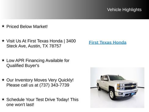 Used 2014 Chevrolet Silverado 1500 LTZ Z71 w/ LTZ Plus Package AWD/4WD image 10