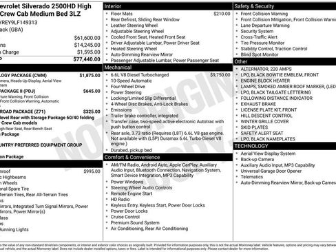 Used 2020 Chevrolet Silverado 2500 High Country w/ Technology Package AWD/4WD image 3