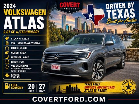 Used 2024 Volkswagen Atlas SE FWD image 1