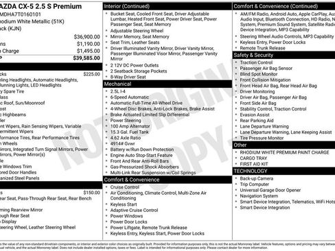 New 2026 MAZDA CX-5 2.5 S w/ Premium Package AWD/4WD image 36