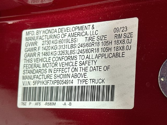 Certified 2023 Honda Ridgeline RTL-E image 35