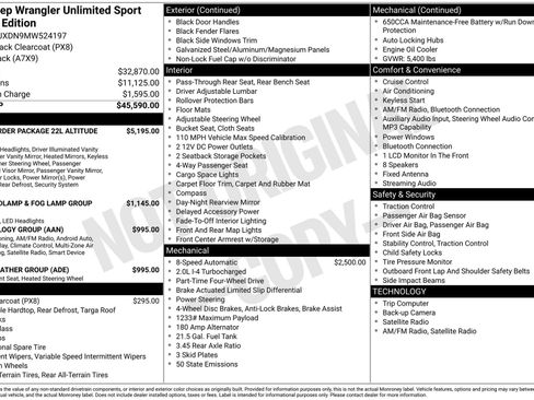 Used 2021 Jeep Wrangler Unlimited Sport image 3