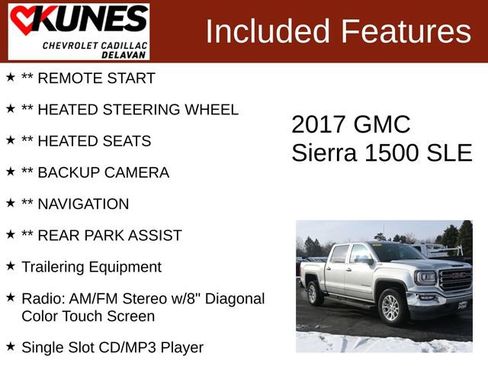 Used 2017 GMC Sierra 1500 SLE w/ SLE Value Package image 3