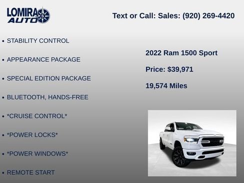 Used 2022 RAM 1500 Sport w/ G/T Package AWD/4WD image 33