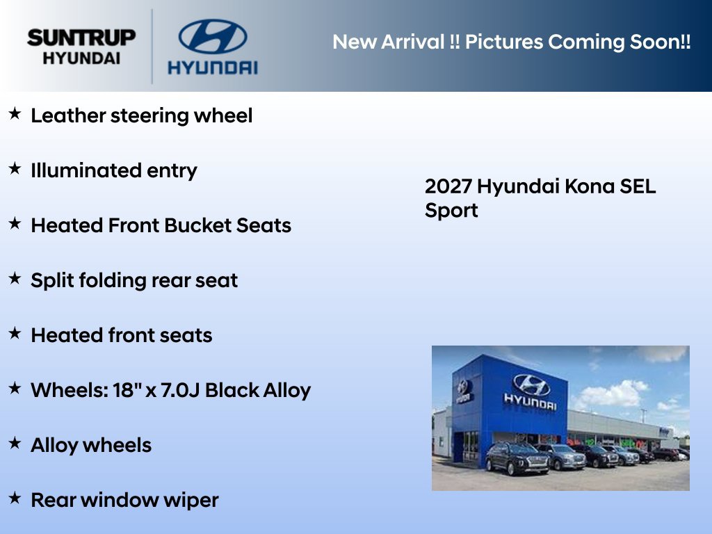 New 2027 Hyundai Kona SEL Sport AWD/4WD image 3