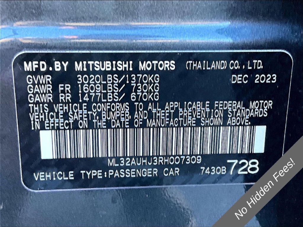 Used 2024 Mitsubishi Mirage ES FWD image 27