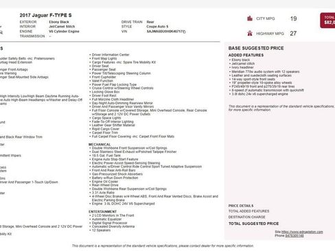 Used 2017 Jaguar F-TYPE S image 11