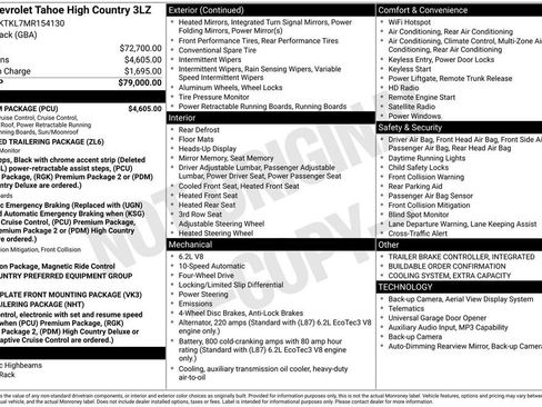 Used 2021 Chevrolet Tahoe High Country w/ Premium Package image 30