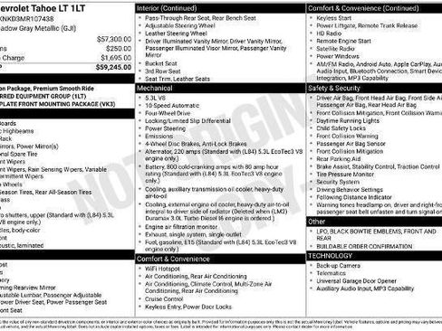 Used 2021 Chevrolet Tahoe LT AWD/4WD image 33