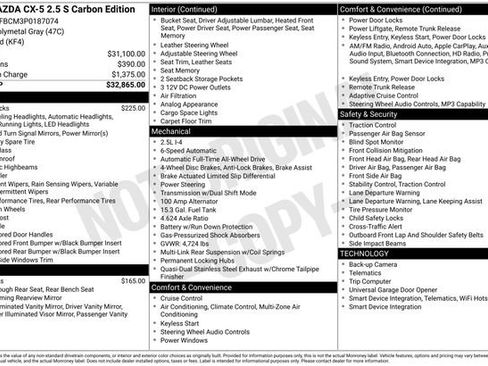 Used 2023 MAZDA CX-5 Carbon Edition image 31