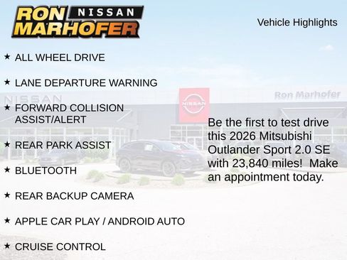 Used 2026 Mitsubishi Outlander Sport SE AWD/4WD image 2