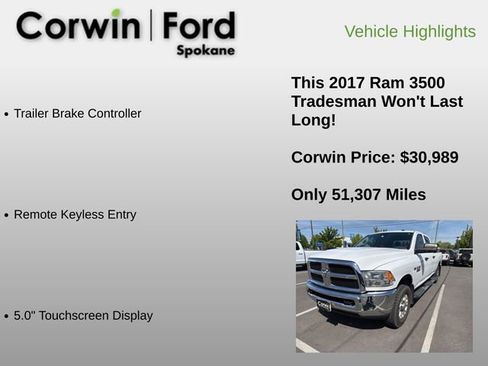 Used 2017 RAM 3500 Tradesman w/ Chrome Appearance Group AWD/4WD image 6