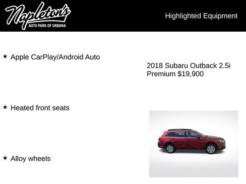 Used 2018 Subaru Outback 2.5i Premium AWD/4WD image 5