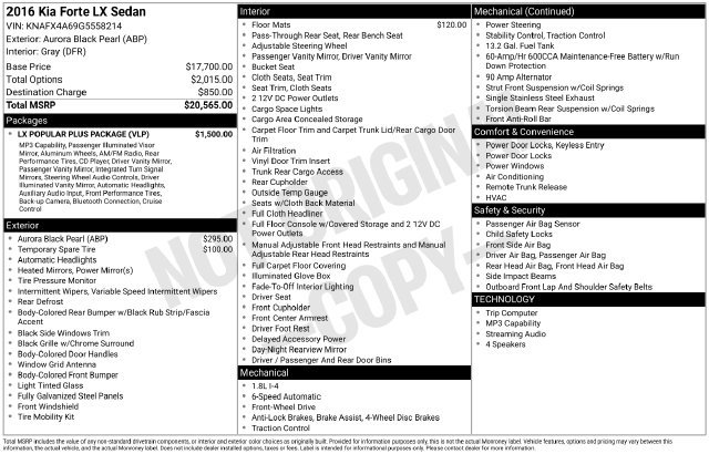 Used 2016 Kia Forte LX w/ LX Popular Plus Package FWD image 23