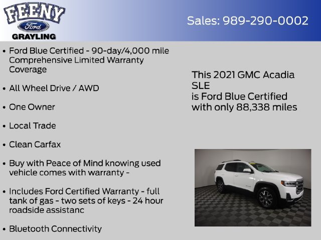 Used 2021 GMC Acadia SLE w/ Driver Convenience Package AWD/4WD image 5