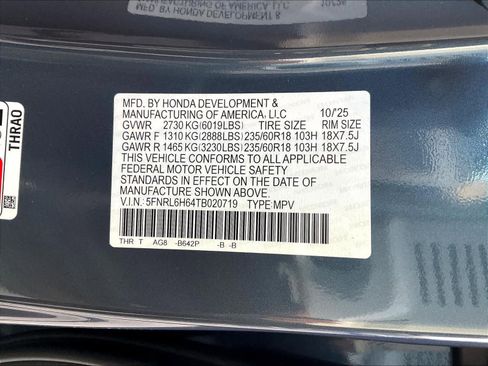 New 2026 Honda Odyssey EX-L image 17