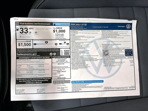 New 2026 Volkswagen Jetta SE FWD image 35