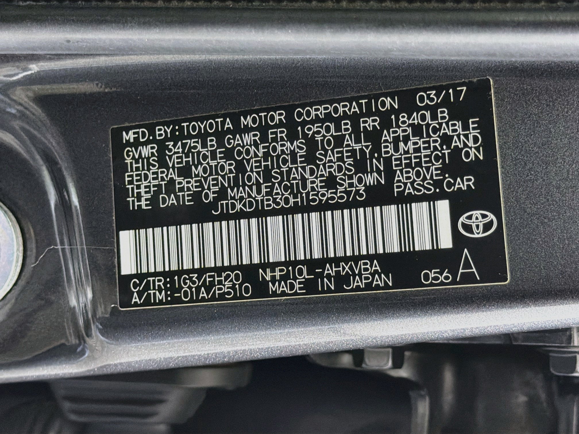Used 2017 Toyota Prius C One FWD image 12