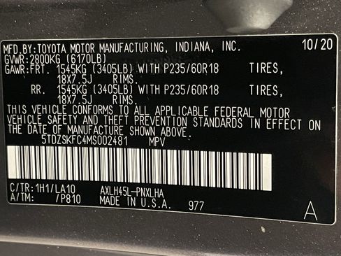 Used 2021 Toyota Sienna Limited AWD/4WD image 25