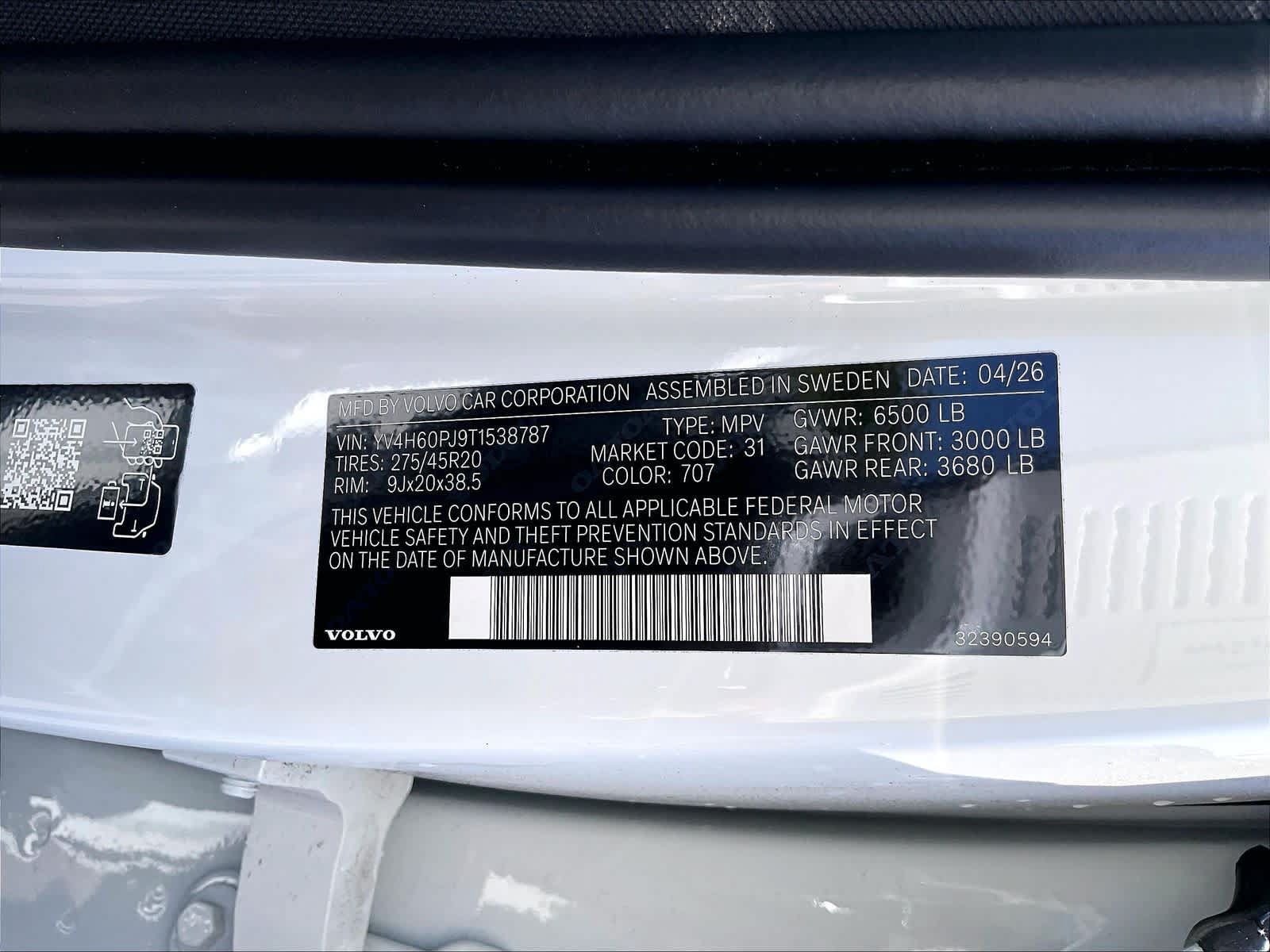 New 2026 Volvo XC90 T8 Core w/ Protection Package Premier AWD/4WD image 36