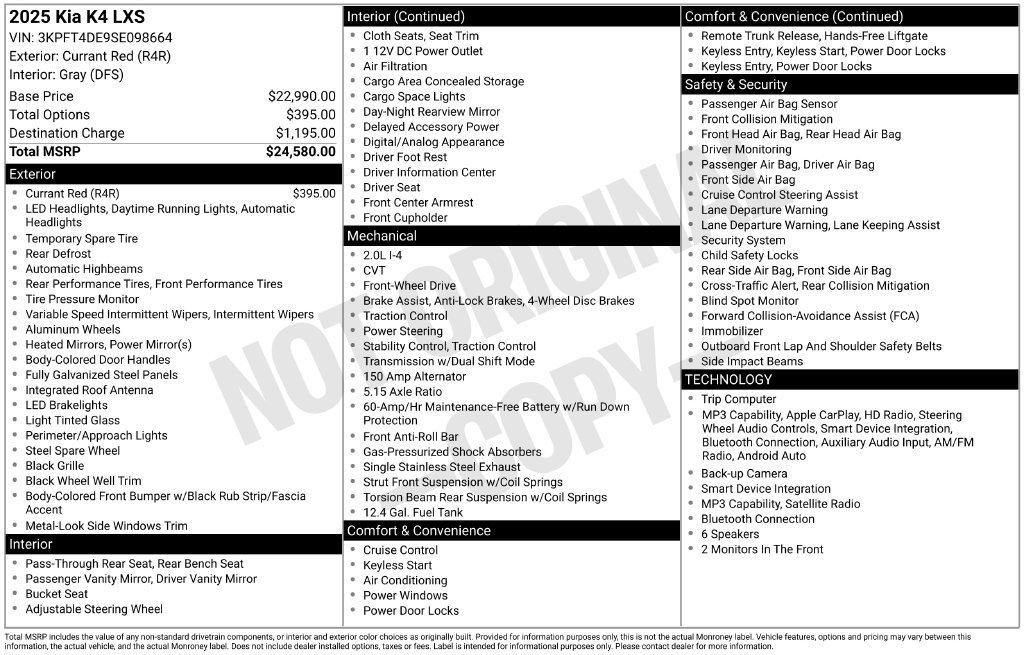 Used 2025 Kia K4 FWD image 5