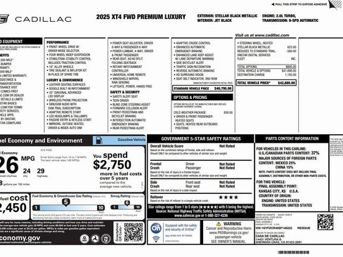 Used 2025 Cadillac XT4 Premium Luxury w/ Cold Weather Package image 2