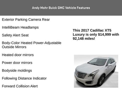 Used 2017 Cadillac XT5 Luxury w/ Driver Awareness Package image 14