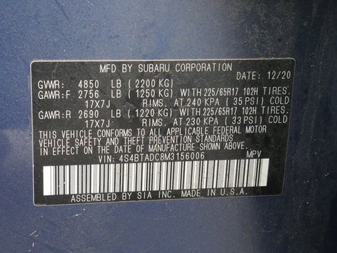 Used 2021 Subaru Outback Premium w/ Popular Package #1 image 7