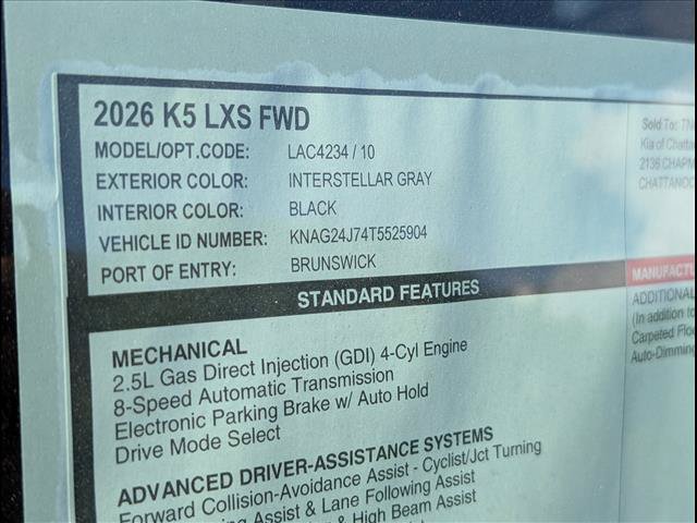 New 2026 Kia K5 LXS FWD image 14
