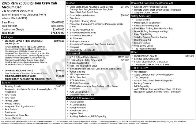 Used 2025 RAM 2500 Big Horn AWD/4WD image 2