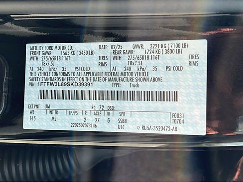 Used 2025 Ford F150 XLT w/ Equipment Group 301A Standard AWD/4WD image 23