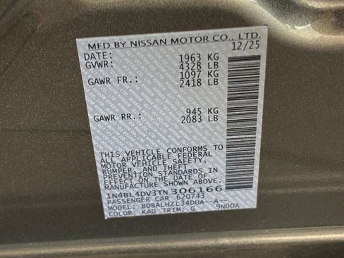 Used 2026 Nissan Altima 2.5 SV FWD image 29